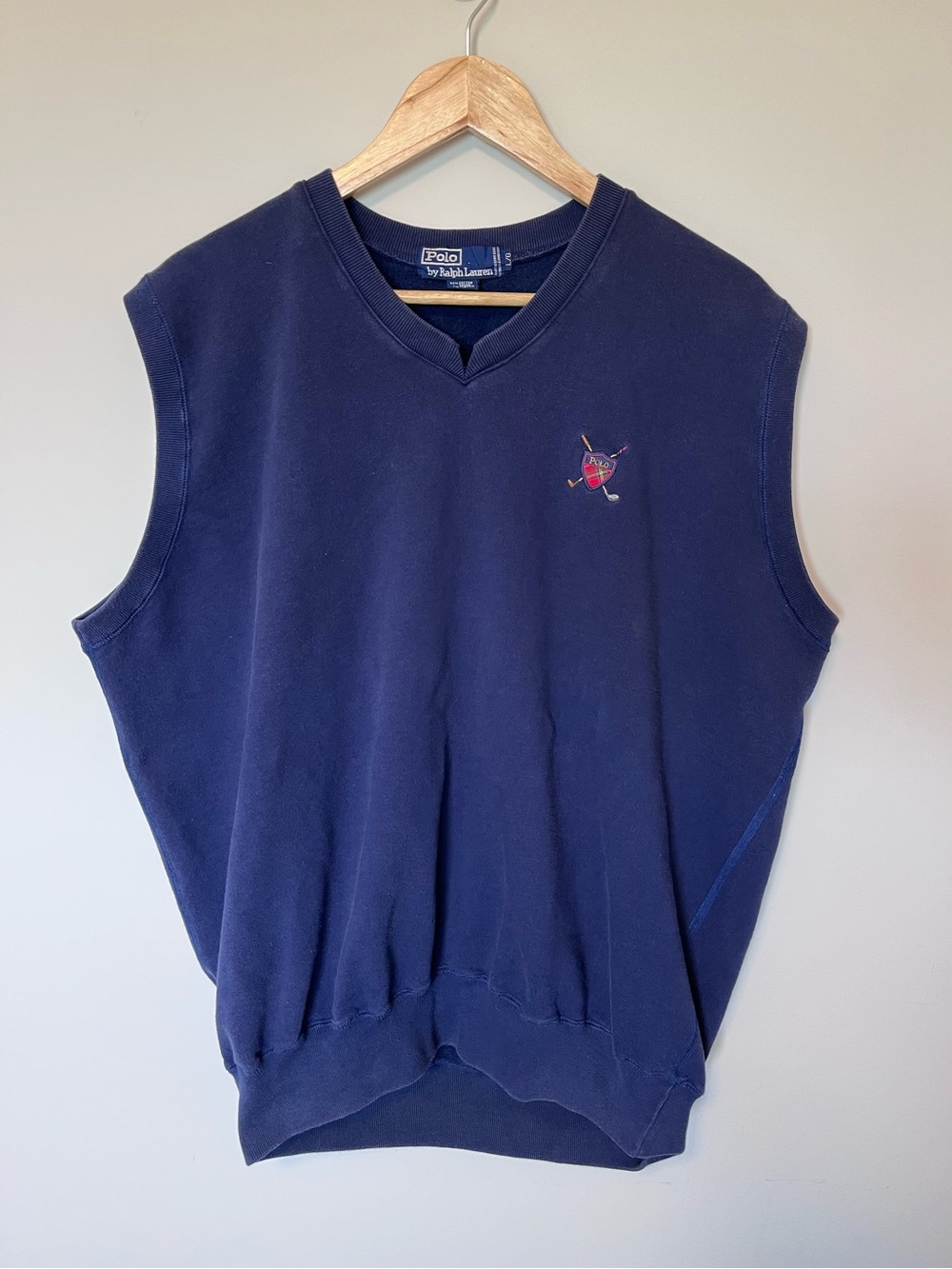 Polo Ralph Lauren Preppy V Neck Sweater Vest Eclectic Grandpa Old Money Men’s Lg